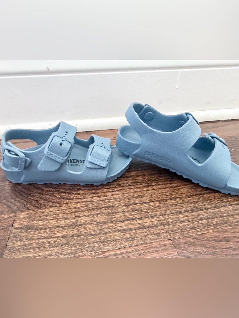 Birkenstock Kids Light Blue Adjustable Two-Strap EVA Sandals
